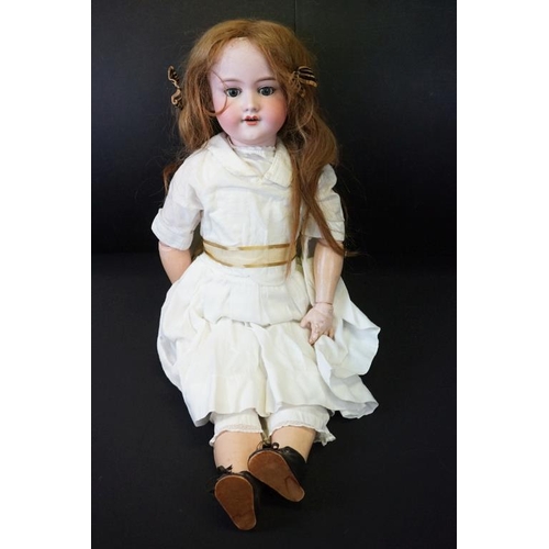 387 - Three Early 20th century Armand Marseille Bisque Head Dolls, impressed marks ' 370 A.7.M ' (with par... 