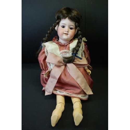 388 - Three Early 20th century Armand Marseille Bisque Head Dolls, impressed marks ' 390 A.2.M ', ' 370 A.... 