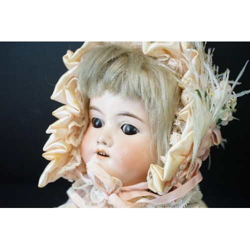 388 - Three Early 20th century Armand Marseille Bisque Head Dolls, impressed marks ' 390 A.2.M ', ' 370 A.... 