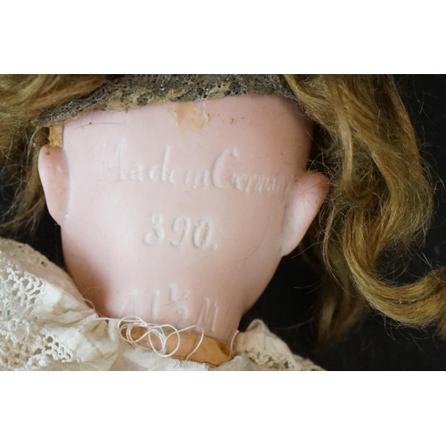 389 - Five Small Early 20th century Armand Marseille Bisque Head Dolls, impressed marks 3700, 390 A.2/0M, ... 