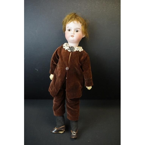 389 - Five Small Early 20th century Armand Marseille Bisque Head Dolls, impressed marks 3700, 390 A.2/0M, ... 