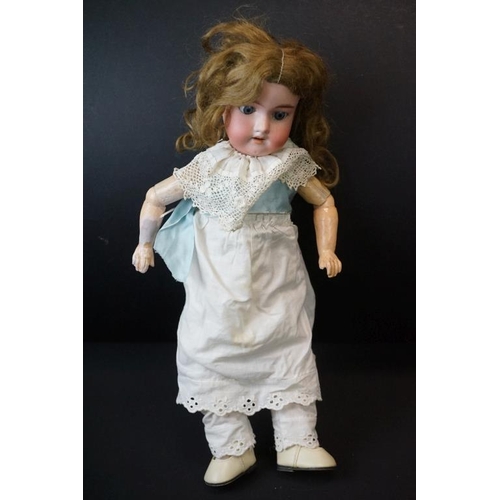 389 - Five Small Early 20th century Armand Marseille Bisque Head Dolls, impressed marks 3700, 390 A.2/0M, ... 