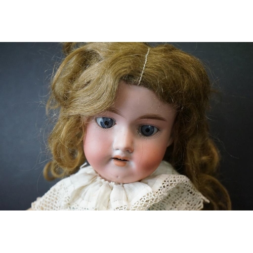 389 - Five Small Early 20th century Armand Marseille Bisque Head Dolls, impressed marks 3700, 390 A.2/0M, ... 