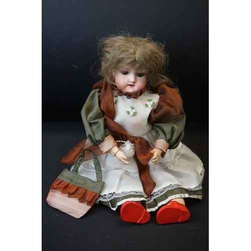 391 - Four Early 20th century Armand Marseille Bisque Head Dolls, impressed marks ' A.M. Ce D93P DEP ', ' ... 