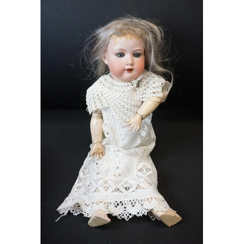 391 - Four Early 20th century Armand Marseille Bisque Head Dolls, impressed marks ' A.M. Ce D93P DEP ', ' ... 