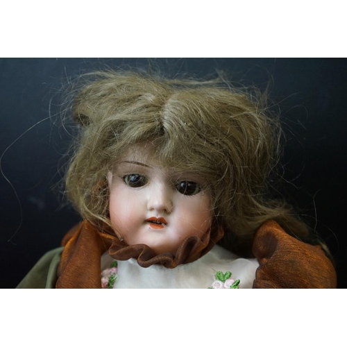 391 - Four Early 20th century Armand Marseille Bisque Head Dolls, impressed marks ' A.M. Ce D93P DEP ', ' ... 