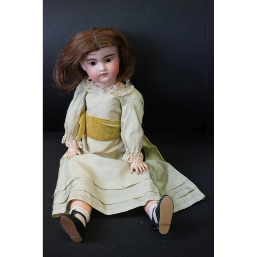 391 - Four Early 20th century Armand Marseille Bisque Head Dolls, impressed marks ' A.M. Ce D93P DEP ', ' ... 