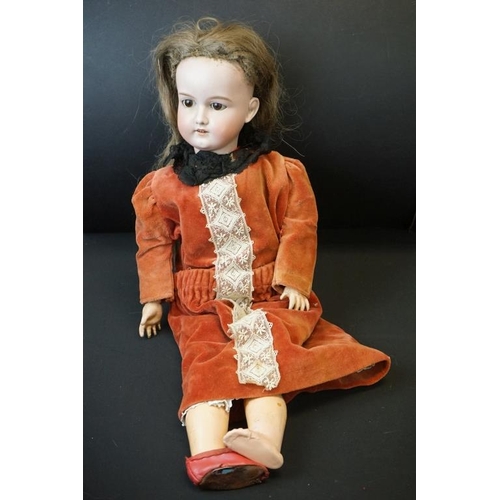 392 - Three Early 20th century Armand Marseille Bisque Head Dolls, impressed marks ' 390n A.6 1/2.M ', ' 3... 