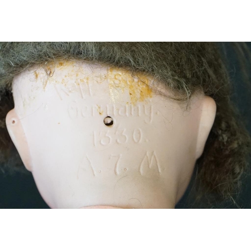 392 - Three Early 20th century Armand Marseille Bisque Head Dolls, impressed marks ' 390n A.6 1/2.M ', ' 3... 