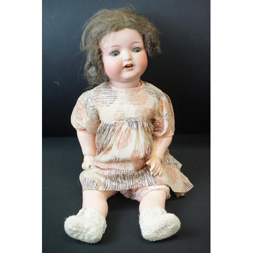 392 - Three Early 20th century Armand Marseille Bisque Head Dolls, impressed marks ' 390n A.6 1/2.M ', ' 3... 