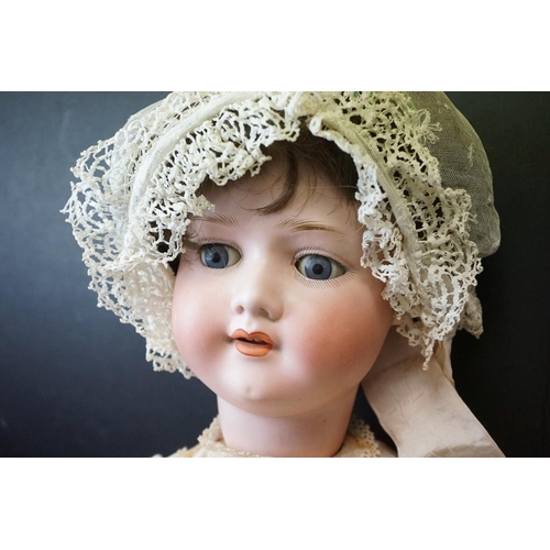 394 - Two Early 20th century Armand Marseille Bisque Head Dolls, one with impressed marks ‘ 390 A.11.M ‘ w... 