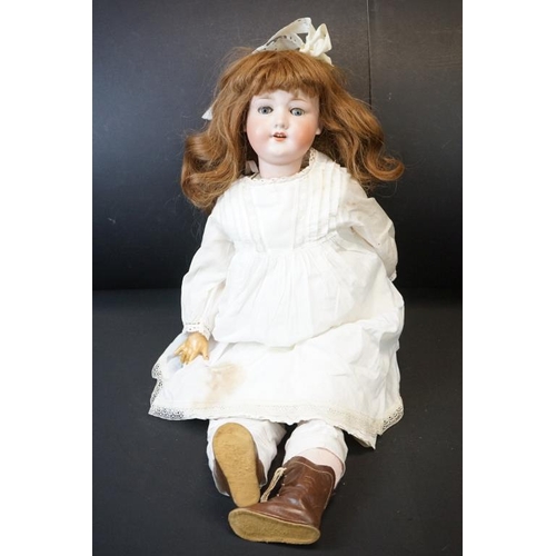 395 - Two Early 20th century Armand Marseille Bisque Head Dolls, one with impressed marks ‘ 390 n D.R.G.M.... 