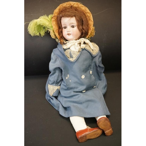 395 - Two Early 20th century Armand Marseille Bisque Head Dolls, one with impressed marks ‘ 390 n D.R.G.M.... 