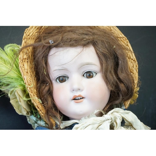 395 - Two Early 20th century Armand Marseille Bisque Head Dolls, one with impressed marks ‘ 390 n D.R.G.M.... 