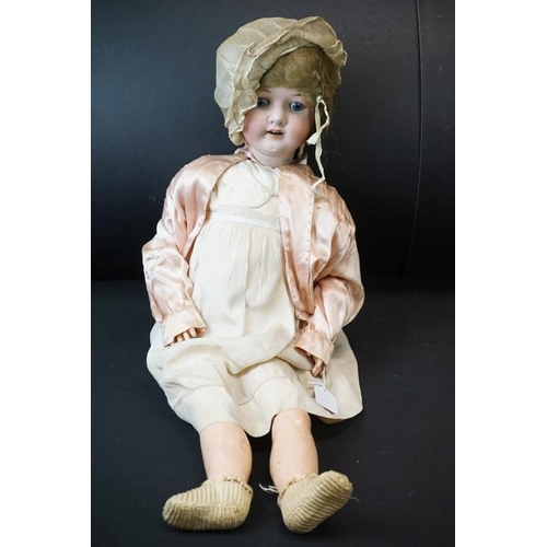 398 - Two Early 20th century Heubach Koppelsdorf Bisque Head Dolls, one with impressed marks 302.9 with fi... 