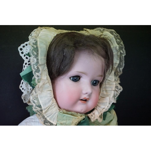 400 - Two Early 20th century Armand Marseille Large Bisque Head Dolls, one impressed marks ‘ 390 A.14.M ‘ ... 