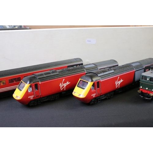 141 - Quantity of OO gauge model railway to include Hornby Virgin Lady in Red set with locomotive, dummy &... 