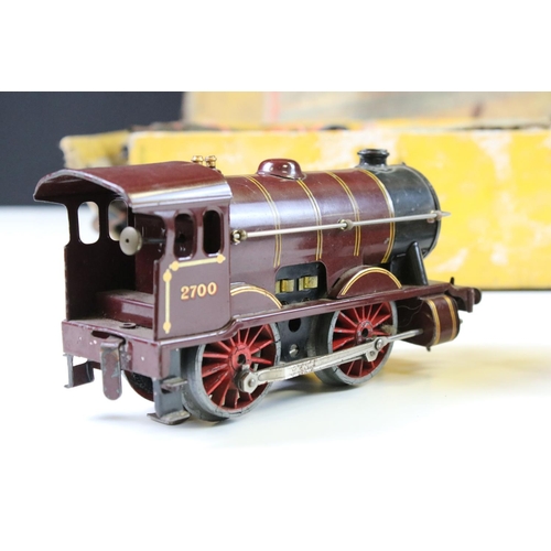 146 - Boxed Hornby O gauge The Comet E120 Special Passenger train set with 0-4-0 Locomotive and tender in ... 