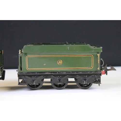 147 - Boxed Hornby O gauge Clockwork Loco No 1, LMS 0-4-0 in maroon, with key, some paint loss, fair box w... 