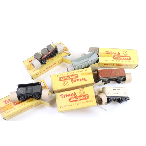 160 - Around 68 boxed Triang TT gauge items of rolling stock to include wagons, coaches and vans, features... 