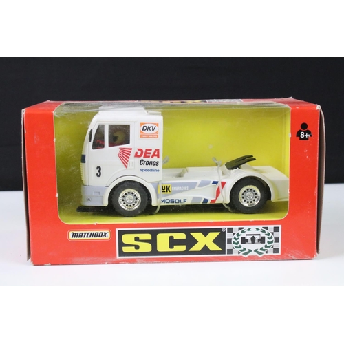 291 - Four cased / boxed slot car trucks to include 2 x Fly (Sisu Fia Etrc 1995 Martin Koloc, Fly Sisu Sl ... 