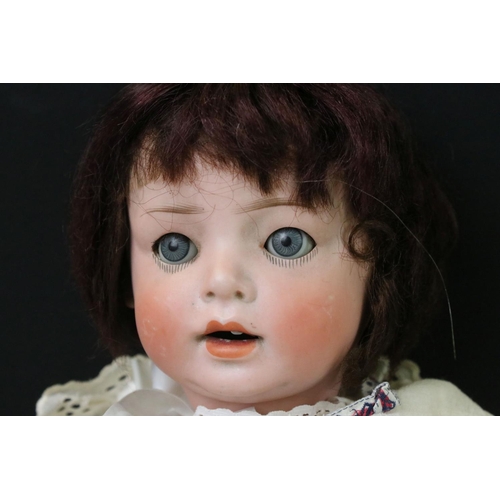 408 - Four Small Early 20th century Simon & Halbig Bisque Head Dolls, impressed marks 4600 10, 1909 4/0, 1... 