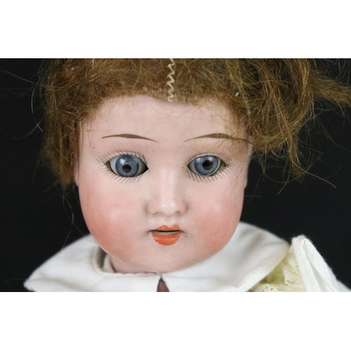 408 - Four Small Early 20th century Simon & Halbig Bisque Head Dolls, impressed marks 4600 10, 1909 4/0, 1... 