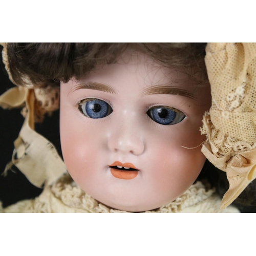 411 - Two Early 20th century  Bisque Head Dolls, one Simon & Halbig with impressed marks 1079 13 with slee... 