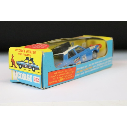 1367 - Boxed Corgi 302 Hillman Hunter with Kangaroo figure, diecast gd with some paint chips, decals vg, so... 