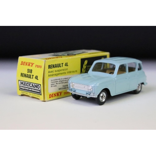 1368 - Three boxed Dinky diecast models to include 518 Renault 4L in pale blue, 135 Triumph 2000 in metalli... 