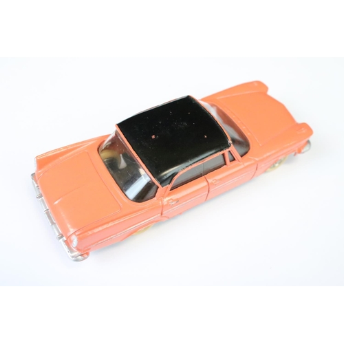 1369 - Boxed French Dinky 545 De Soto Diplomat diecast model in coral body with black roof, cream tyres, di... 