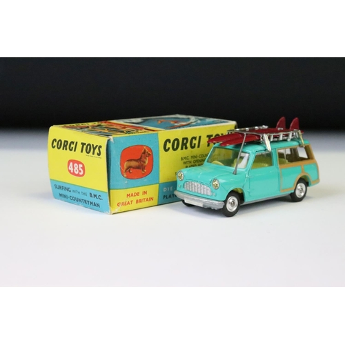 1376 - Two boxed Corgi diecast models to include 485 Surfing with the BMC Mini Countryman with 2 x boards, ... 