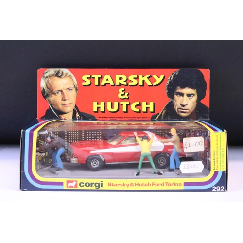 1380 - Boxed Corgi 292 Starsky & Hutch Ford Torino diecast model complete with 3 x figures, diecast excelle... 