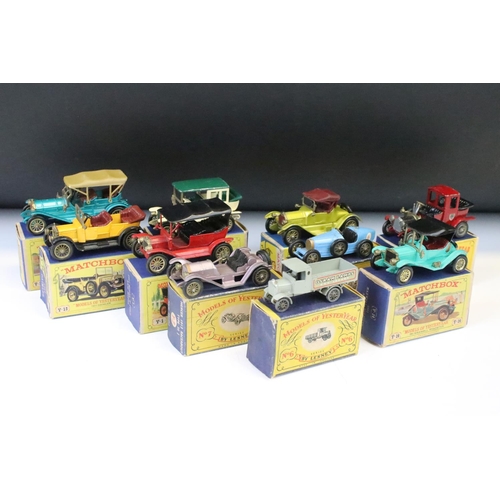 1385 - Ten boxed Matchbox Models of Yesteryear diecast models to include Y-13 New Model - 1911 Daimler, Y-7... 