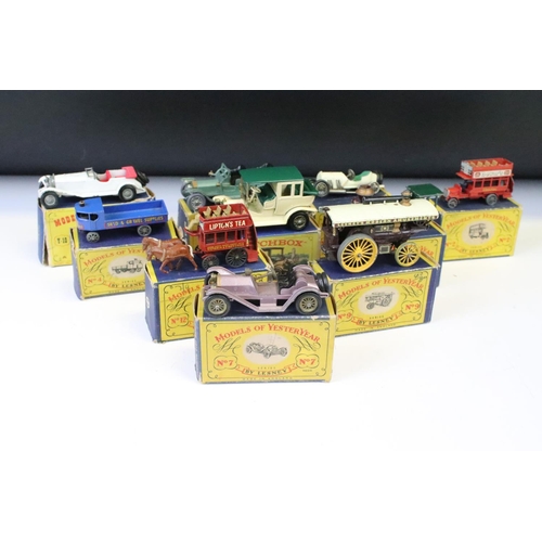 1386 - Ten boxed Matchbox Models of Yesteryear diecast models to include Y-15 Rolls Royce Silver Ghost, Y-1... 