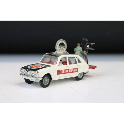 1302 - Nine mid 20th C play worn TV camera crew related diecast models to include Corgi Tour de France Rena... 