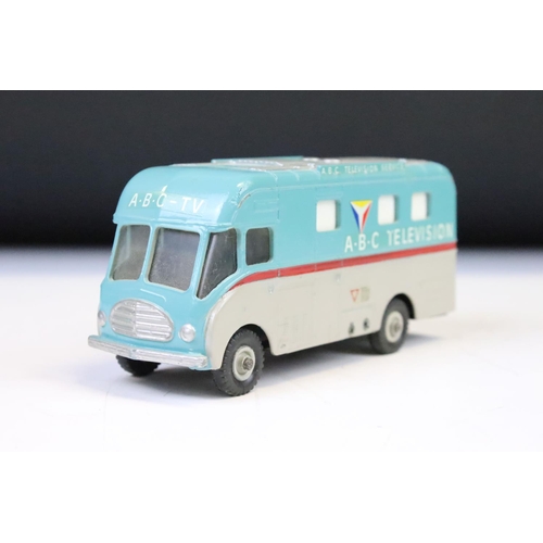 1302 - Nine mid 20th C play worn TV camera crew related diecast models to include Corgi Tour de France Rena... 