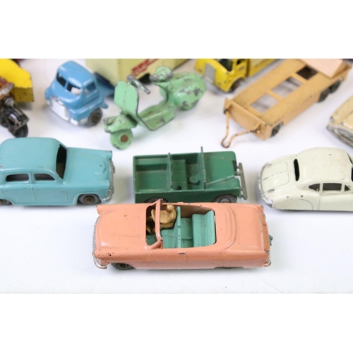 1303 - Over 65 mid 20th C play worn Matchbox Lesney diecast models, featuring No. 50 Commer Pick-Up MK VIII... 