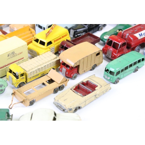 1303 - Over 65 mid 20th C play worn Matchbox Lesney diecast models, featuring No. 50 Commer Pick-Up MK VIII... 