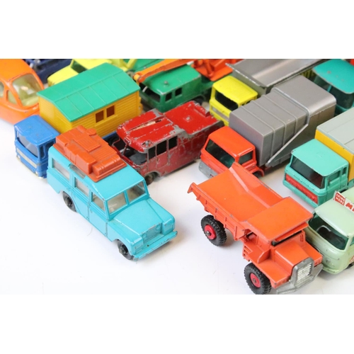 1303 - Over 65 mid 20th C play worn Matchbox Lesney diecast models, featuring No. 50 Commer Pick-Up MK VIII... 