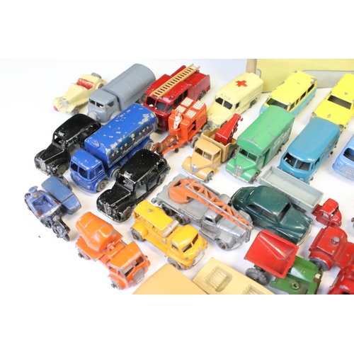 1303 - Over 65 mid 20th C play worn Matchbox Lesney diecast models, featuring No. 50 Commer Pick-Up MK VIII... 