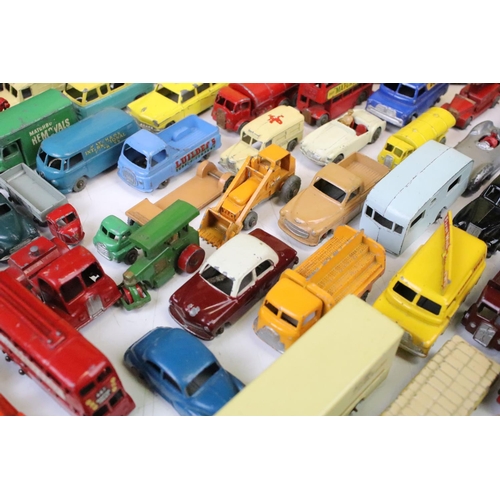 1303 - Over 65 mid 20th C play worn Matchbox Lesney diecast models, featuring No. 50 Commer Pick-Up MK VIII... 