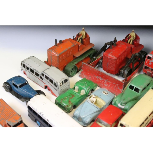 1306 - 37 Mid 20th C play worn diecast models to include Dinky & Corgi, featuring Dinky Chrysler, Dinky Stu... 