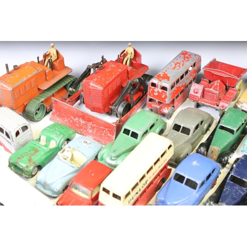 1306 - 37 Mid 20th C play worn diecast models to include Dinky & Corgi, featuring Dinky Chrysler, Dinky Stu... 