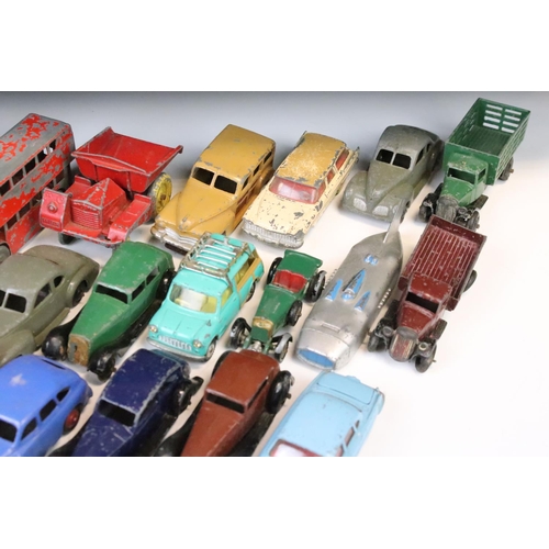 1306 - 37 Mid 20th C play worn diecast models to include Dinky & Corgi, featuring Dinky Chrysler, Dinky Stu... 