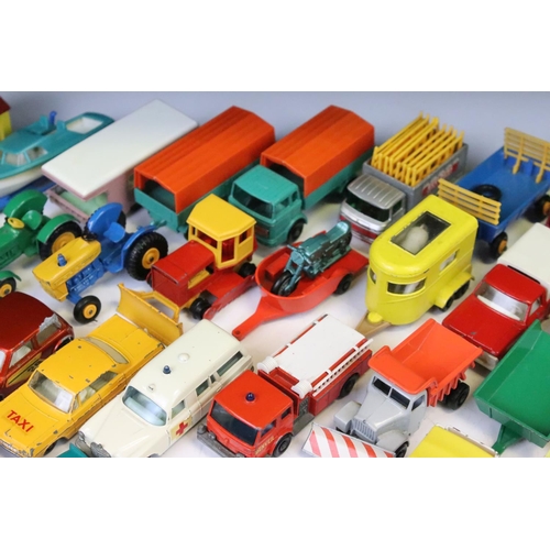 1307 - Over 45 mid 20th C Matchbox Lesney diecast models, diecast varies from showing paint chipping to vg