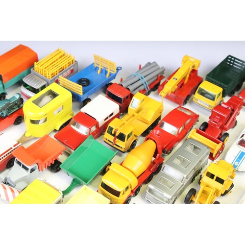 1307 - Over 45 mid 20th C Matchbox Lesney diecast models, diecast varies from showing paint chipping to vg