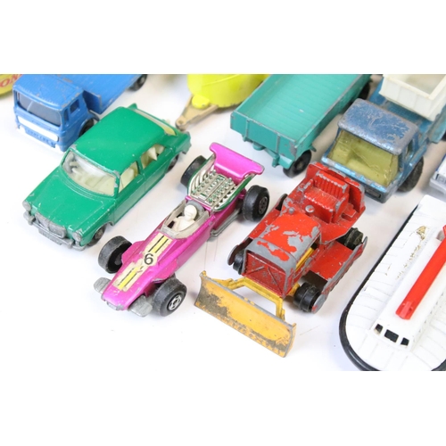 1308 - Over 40 Mid 20th C onwards play worn diecast models, to include Matchbox and Lone Star examples, fea... 