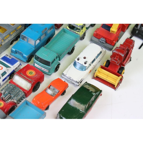 1308 - Over 40 Mid 20th C onwards play worn diecast models, to include Matchbox and Lone Star examples, fea... 