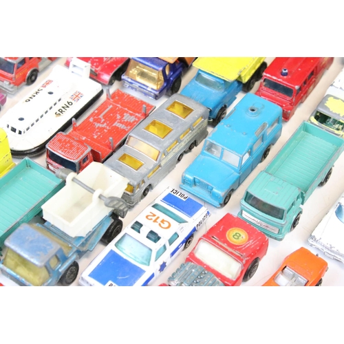 1308 - Over 40 Mid 20th C onwards play worn diecast models, to include Matchbox and Lone Star examples, fea... 